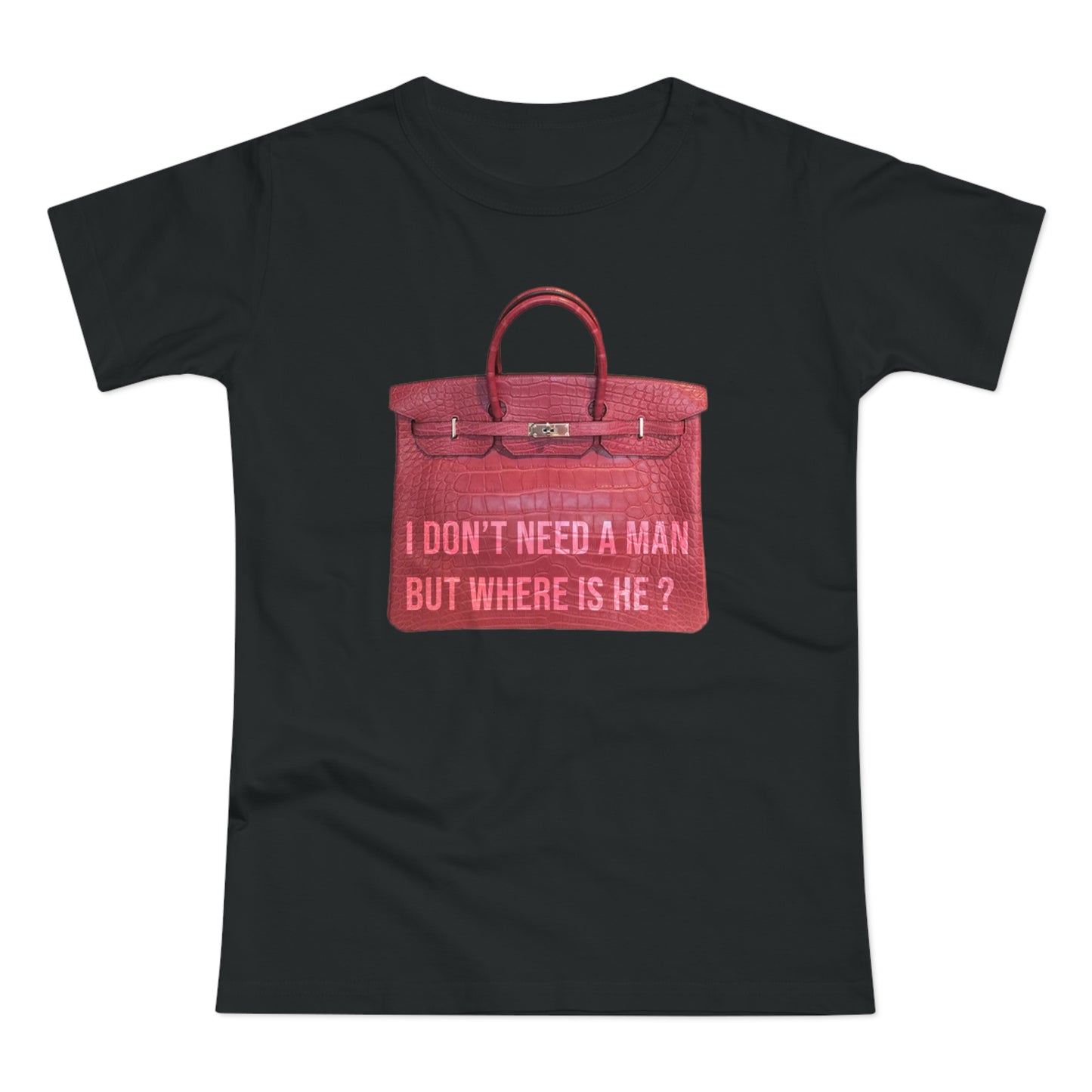 tee "I don't need a man but where is he ?"